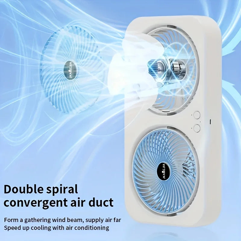 Gust Dual-Head Desk & Wall Fan