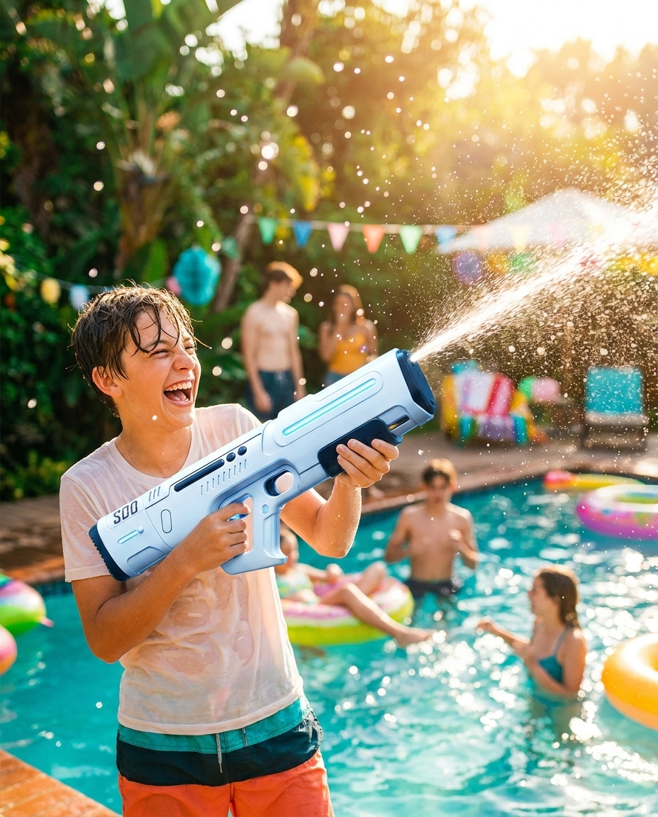 Torrent Auto Water Blaster - pool party in action